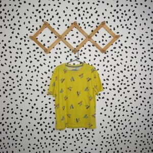 Old Navy Yellow Surfing Frog Boys Graphic T-Shirt